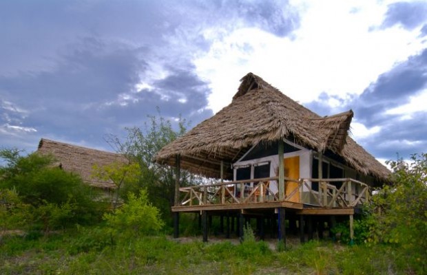 What the tents look like at Lake Burunge Tented Lodge
